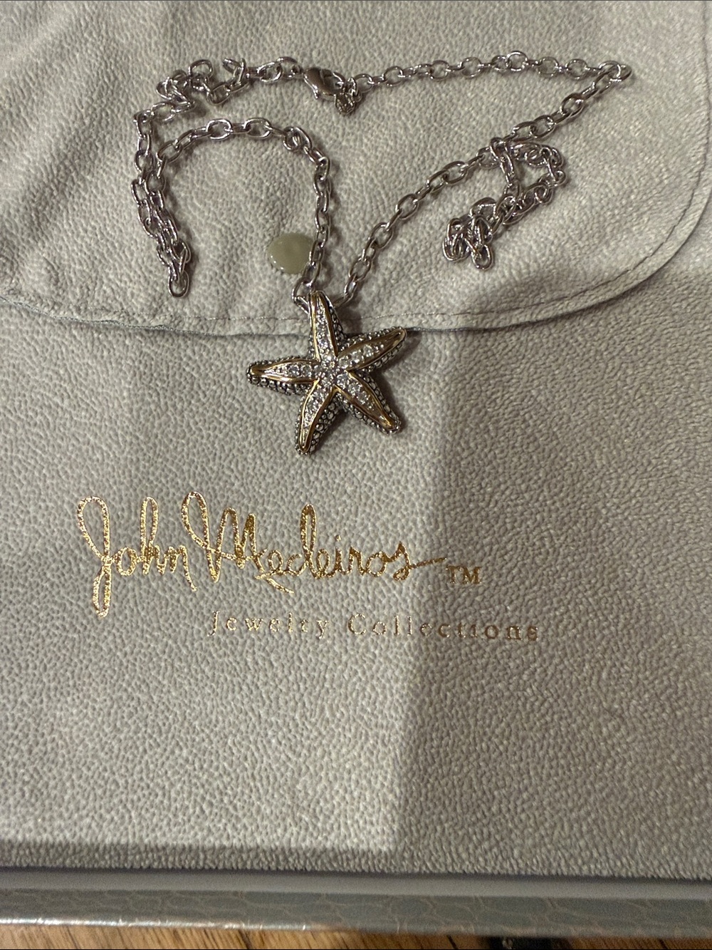 John Medeiros  Silver Starfish Pendant on Silver Chain